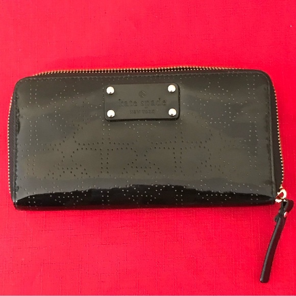 Kate Spade Metro Spade Leather Neda Zip Around Wallet - Picture 2 of 6